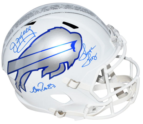 JIM KELLY THURMAN THOMAS ANDRE REED SIGNED BUFFALO BILLS RIVALRIES F/S HELMET