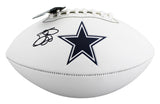 Cowboys Emmitt Smith Signed Franklin White Panel Logo Football W/ Case BAS Wit