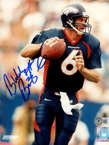 Bubby Brister Autographed/Signed Denver Broncos 8x10 Photo Beckett 50435