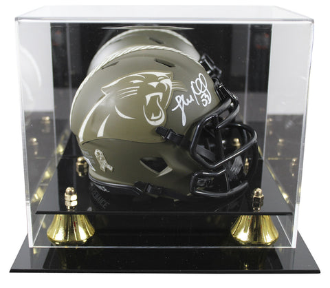 Panthers Luke Kuechly Signed Salute To Service Speed Mini Helmet W/ Case BAS Wit