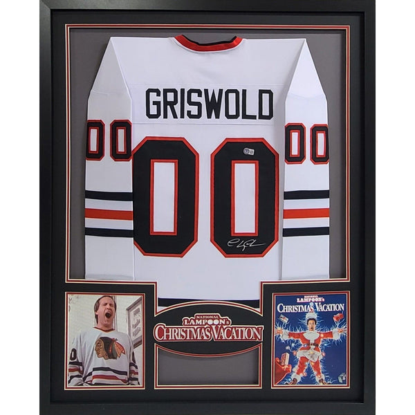 Chevy Chase Autographed Signed Framed Griswold Christmas Vacation Jersey BECKETT