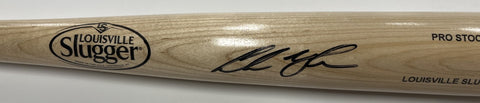 Brewers Infielder ANDREW VAUGHN Signed Louisville Slugger blonde Bat AUTO - JSA