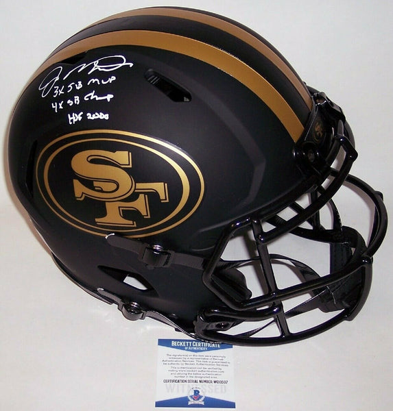 Joe Montana Signed 49ers Eclipse Full Size Authentic Helmet - Beckett