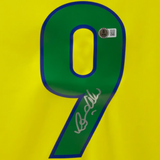 Ronaldo Nazario Signed Brazil FC Home Soccer Jersey #9 with Beckett Witness