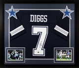 Trevon Diggs Authentic Signed Navy Pro Style Framed Jersey BAS Witnessed