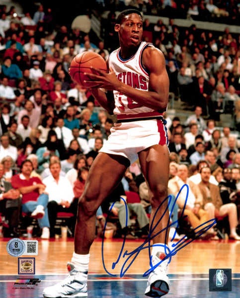 Dennis Rodman Autographed Detroit Pistons 8x10 Photo Beckett Witness 54712