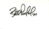 Bill Pickel Autographed/Signed Los Angeles Raiders Index Card BAS 45362