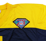 Brett Favre Signed Green Bay Packers 75th Anniversary 1994 M&N Navy/Gold Jersey