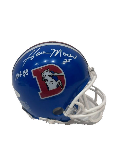 Haven Moses Autographed Denver Broncos "D" Mini Helmet "ROF 88" | JSA COA