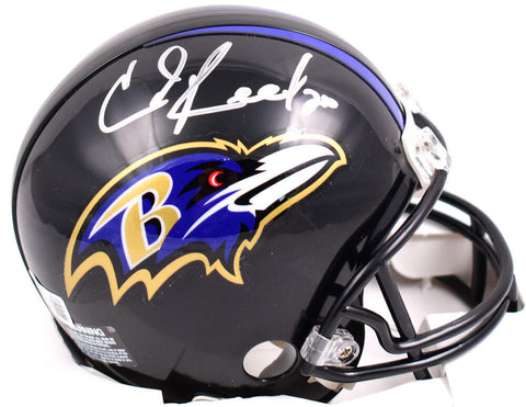 Ed Reed Autographed Baltimore Ravens Mini Helmet - Beckett W Hologram *Silver