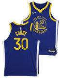 Stephen Curry "4x Champ" Signed Blue Nike Icon Edition Authentic Jersey BAS Wit