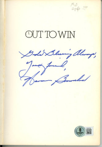 Harmon Brownlow Autographed Out To Win Book by Irene Parker Beckett 55777