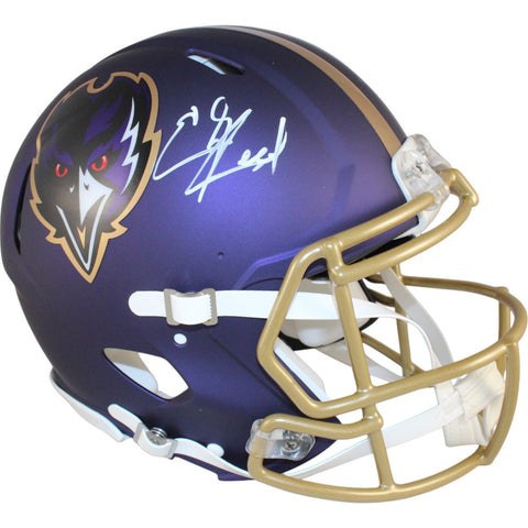 Ed Reed Autographed Baltimore Ravens 24 Alt Authentic Helmet Beckett 49276