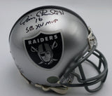 Jim Plunkett Autographed Raiders "SB XV MVP" Inscription Mini Helmet Beckett COA
