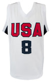 Deron Williams Signed USA White Custom Basketball Jersey - (SCHWARTZ COA)