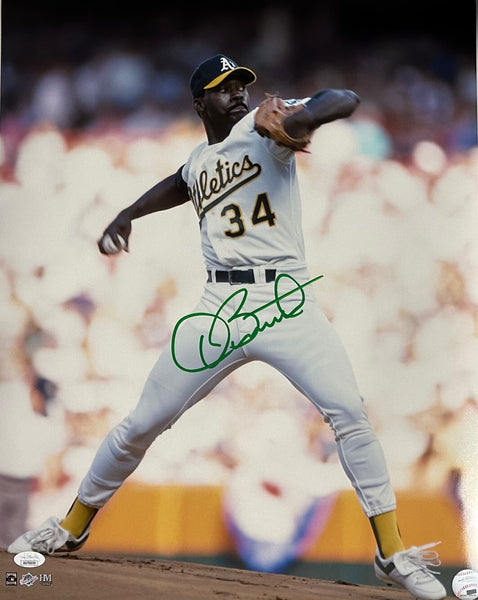 Oak Athletics World Series Champ DAVE STEWART Signed 16x20 photo #1 AUTO - JSA