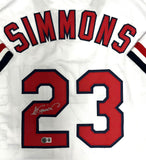 Cardinals Hall of Famer TED SIMMONS Signed Custom Replica White Jersey AUTO BAS