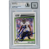 Ray Lewis Autographed/Signed 2022 Score #190 Slabbed Trading Card Beckett 50028