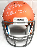 Warren Sapp Autographed Miami F/S Schutt Helmet All About the U - JSA W *White