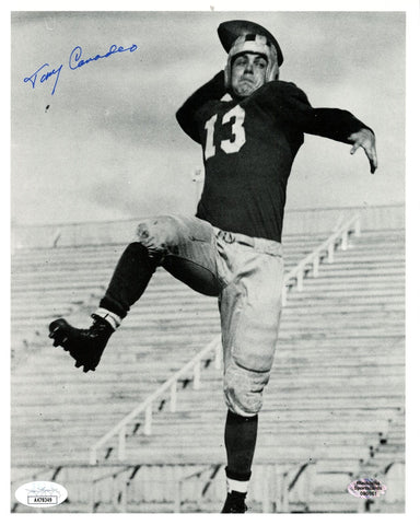 Tony Canadeo HOF Autographed 8x10 B/W Photo Green Bay Packers JSA 180877