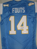 SD Chargers DAN FOUTS Signed Custom Jersey AUTO - JSA!! - HOF 1993