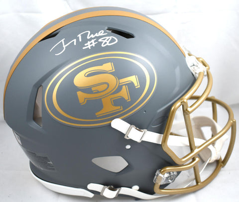 Jerry Rice Signed San Francisco 49ers F/S Slate Speed Authentic Helmet- Fanatics