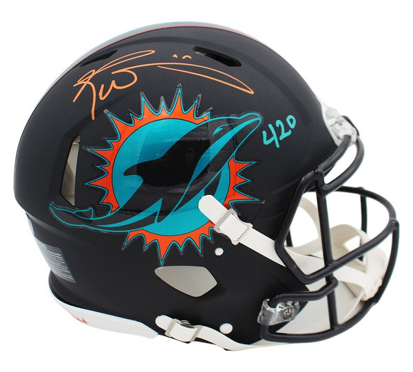 Ricky Williams Signed Miami Dolphins Speed Authentic Rivalries NFL Helmet "420"