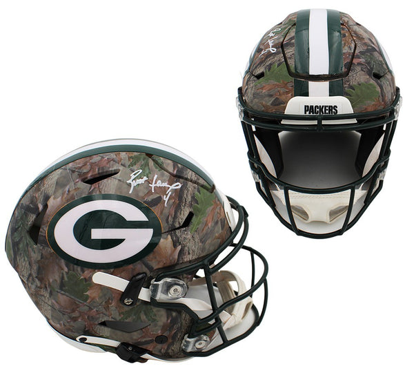 Brett Favre Signed Green Bay Packers Speed Flex Auth Hunter Camoflauge Helmet