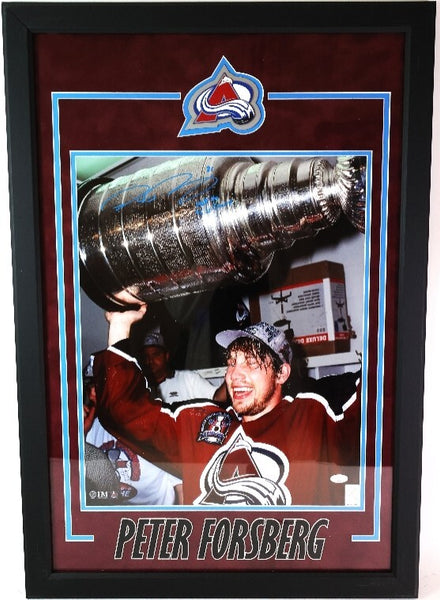 Peter Forsberg Autographed 16x20 Framed Photo 2x Inscribed - Avalanche | JSA COA