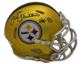 Jack Lambert Autographed/Signed Pittsburgh Steelers Blaze Mini Helmet HOF 14350