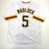 Autographed/Signed Bill Madlock Pittsburgh White Baseball Jersey JSA COA