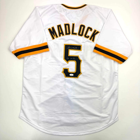 Autographed/Signed Bill Madlock Pittsburgh White Baseball Jersey JSA COA