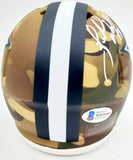HERSCHEL WALKER AUTOGRAPHED DALLAS COWBOYS CAMO SPEED MINI HELMET BECKETT 185954