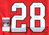 Steve Larmer Signed Chicago Blackhawks Jersey (JSA COA) 3 Different Inscriptions