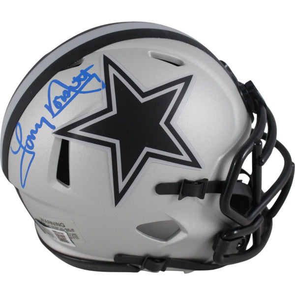 Tony Dorsett Autographed/Signed Dallas Cowboys Rave Mini Helmet Beckett 49602