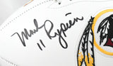 Mark Rypien Autographed Washington Redskins Logo Football SB MVP- Beckett W Holo