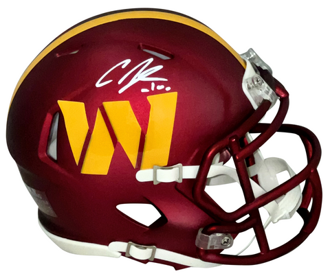 CURTIS SAMUEL SIGNED WASHINGTON COMMANDERS SPEED MINI HELMET BECKETT