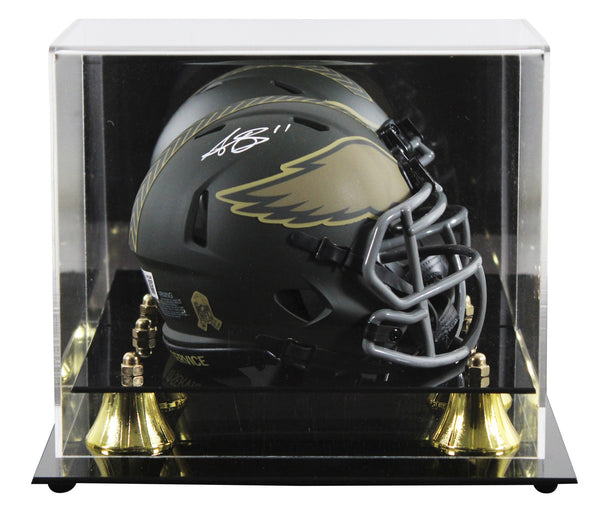 Eagles A.J. Brown Signed Salute to Service IV Speed Mini Helmet W/ Case BAS Wit