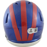 Michael Strahan Autographed New York Giants 24 Alt Mini Helmet Beckett 49850