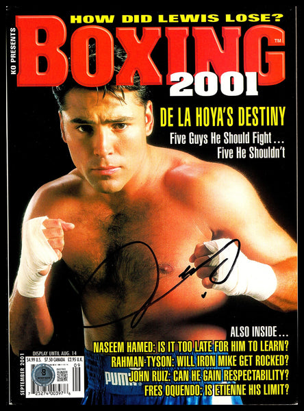 Oscar De La Hoya Autographed Signed Magazine Beckett BAS QR #BM37863