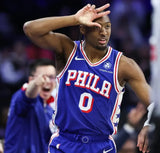 Tyrese Maxey Signed Philadelphia 76ers Nike NBA Swingman Jersey (Fanatics) P.G.