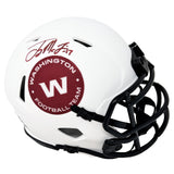 Terry McLaurin Washington Commanders Signed Riddell Lunar Mini Helmet BAS