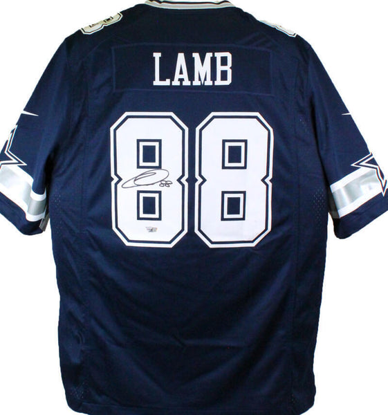 CeeDee Lamb Autographed Cowboys Navy Nike Game Jersey-Fanatics *Black