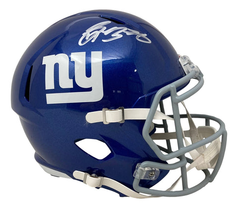 Saquon Barkley Full Signature New York Giants FS Replica Speed Helmet PSA ITP