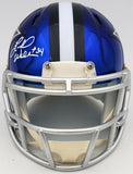 HERSCHEL WALKER AUTOGRAPHED COWBOYS FLASH BLUE SPEED MINI HELMET BECKETT 202148