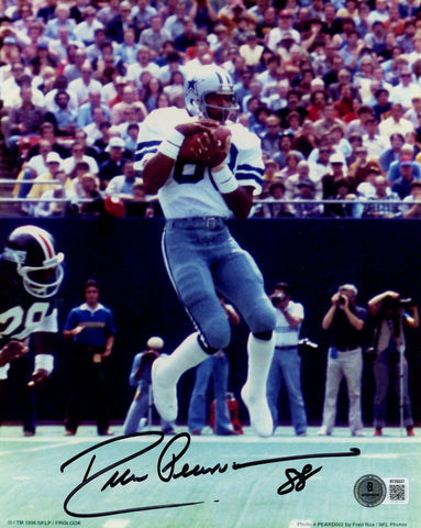 Drew Pearson Autographed Dallas Cowboys 8x10 Photo PL Beckett 56739