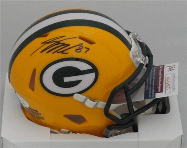 Packers SB Champion JORDY NELSON Signed Riddell Speed Mini Helmet AUTO - JSA
