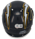 LaDainian Tomlinson Autographed Chargers Throwback Speed Mini Helmet Beckett