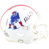 Mike Vrabel Autographed/Signed New England Patriots 82-89 TB Mini JSA 58527