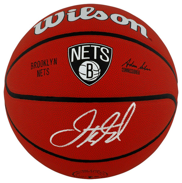 Jason Kidd Signed Brooklyn Nets Logo Wilson NBA Basketball - (SCHWARTZ COA)